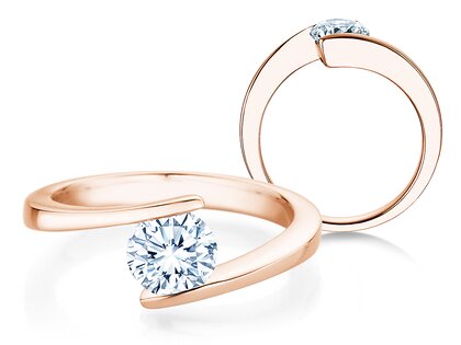 Verlovingsring Vibe  in 9K roségoud met diamant 1,00ct H/SI