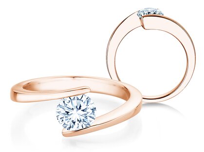 Verlovingsring Vibe  in 9K roségoud met diamant 1,00ct H/SI