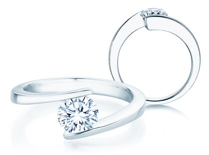 Verlovingsring Vibe  in 9K witgoud met diamant 1,00ct H/SI