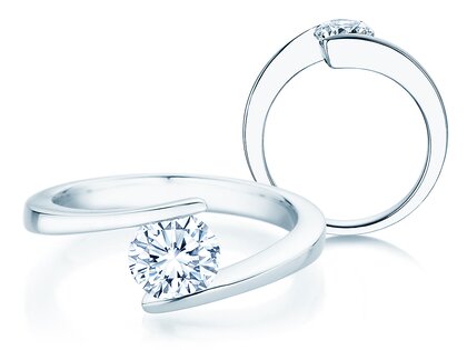Verlovingsring Vibe  in 9K witgoud met diamant 1,00ct H/SI