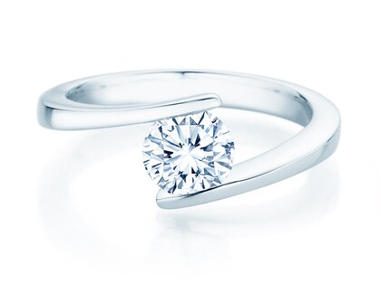 Verlovingsring Vibe  in 9K witgoud met diamant 1,00ct H/SI