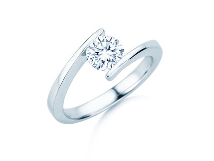 Verlovingsring Vibe  in 9K witgoud met diamant 1,00ct H/SI