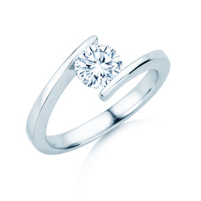 Verlovingsring Vibe  in 9K witgoud met diamant 1,00ct H/SI