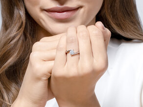 Verlovingsring Vibe  in 9K witgoud met diamant 1,00ct H/SI