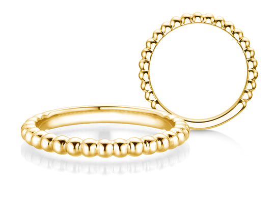 Verlovingsring Beads in 14K geelgoud gepolijst