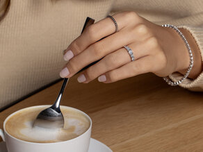 Verlovingsring Beads in zilver 925/- gepolijst