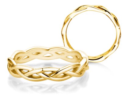 Verlovingsring Curve in 14K geelgoud gepolijst