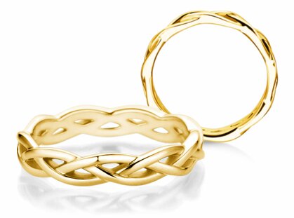Verlovingsring Curve in 14K geelgoud gepolijst