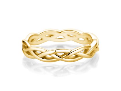 Verlovingsring Curve in 14K geelgoud gepolijst