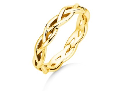 Verlovingsring Curve in 14K geelgoud gepolijst