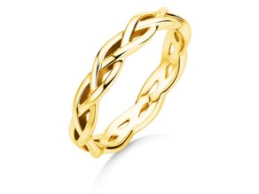 Verlovingsring Curve in 14K geelgoud gepolijst