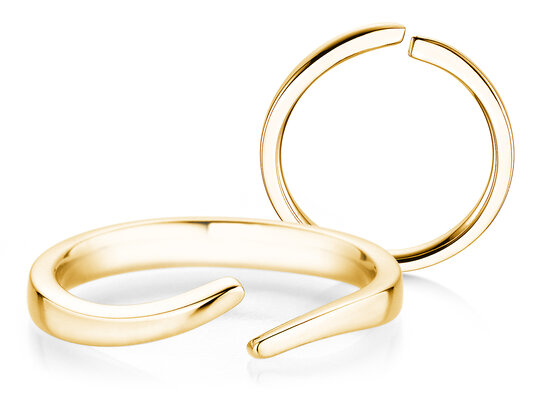 Verlovingsring Flow in 14K geelgoud gepolijst