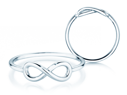 Verlovingsring Infinity Air in 14K witgoud gepolijst