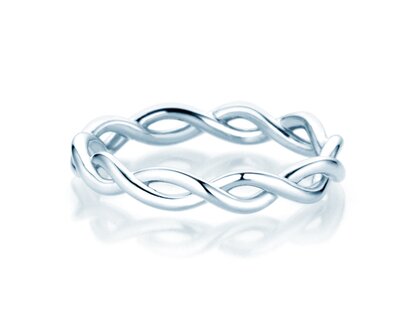 Verlovingsring Infinity Curve in zilver 925/- gepolijst