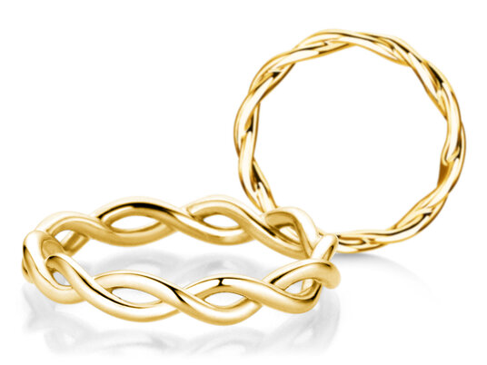 Verlovingsring Infinity Curve in 14K geelgoud gepolijst