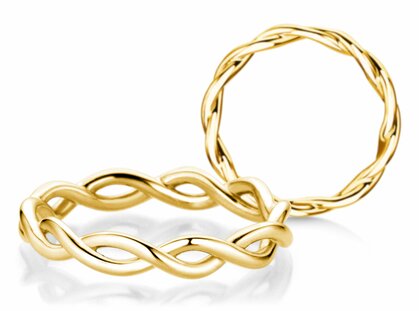 Verlovingsring Infinity Curve in 14K geelgoud gepolijst
