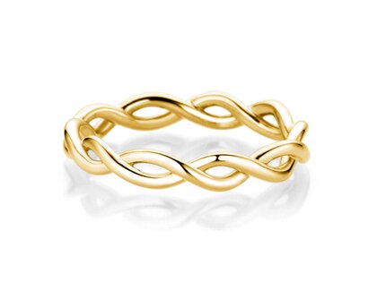 Verlovingsring Infinity Curve in 14K geelgoud gepolijst