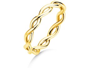 Verlovingsring Infinity Curve in 14K geelgoud gepolijst