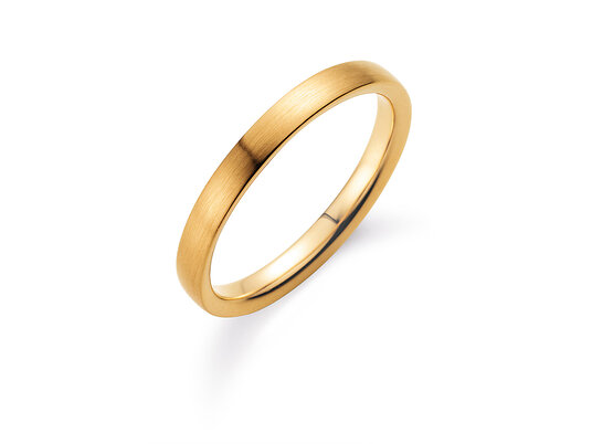 Model Infinity 3mm in 14K geelgoud mat