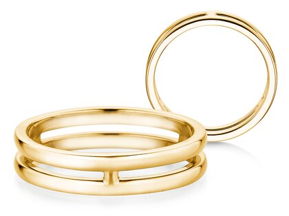Verlovingsring Link in 14K geelgoud gepolijst