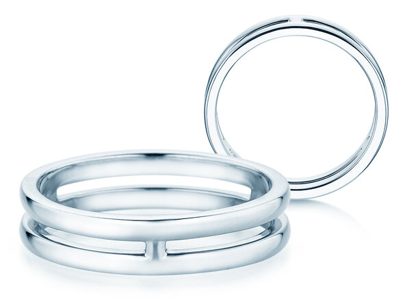 Verlovingsring Link in zilver 925/- gepolijst