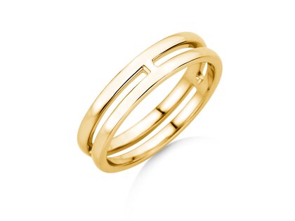 Verlovingsring Link in 14K geelgoud gepolijst