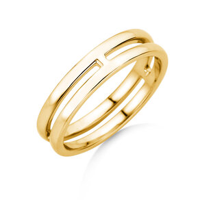 Verlovingsring Link in 14K geelgoud gepolijst