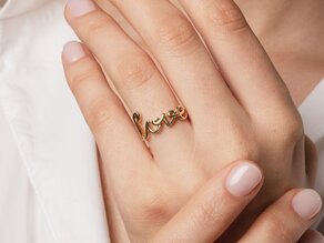 Ring Love Clean in 14K witgoud gepolijst