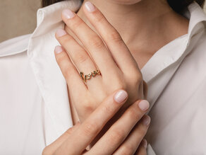 Ring Love Clean in 14K witgoud gepolijst