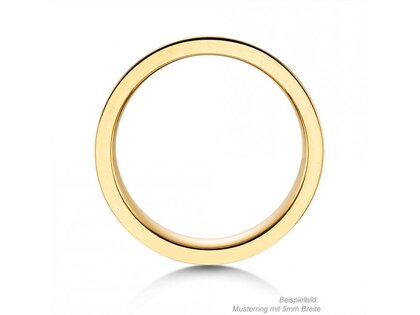 Herenring Modern 2,5mm in 9K geelgoud mat