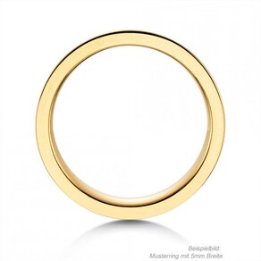 Herenring Modern 2,5mm in 9K geelgoud mat