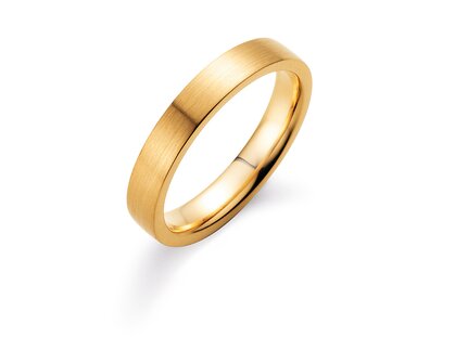 Model Modern 4mm in 14K geelgoud mat