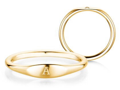 Ring Signet in 14K geelgoud gepolijst