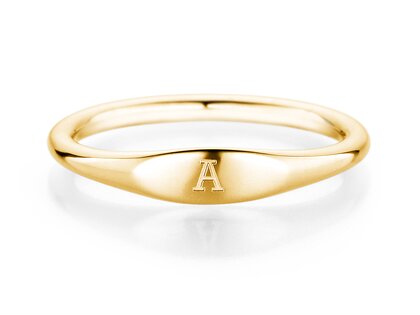 Ring Signet in 14K geelgoud gepolijst