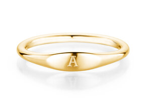 Ring Signet in 14K geelgoud gepolijst