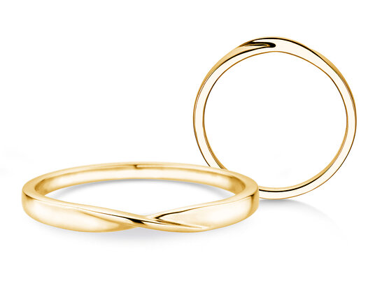 Verlovingsring Spin 2mm in 14K geelgoud gepolijst