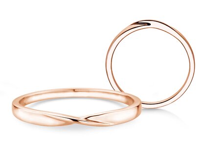 Herenring Spin 2mm in 14K roségoud gepolijst