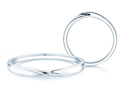 Verlovingsring Spin 2mm in 9K witgoud gepolijst
