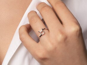 Sterrenbeeld ring Stier in 14K geelgoud