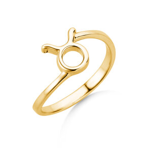 Sterrenbeeld ring Stier in 14K geelgoud
