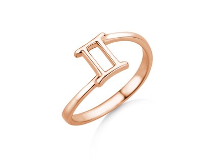 Sterrenbeeld ring Tweelingen in 18K roségoud