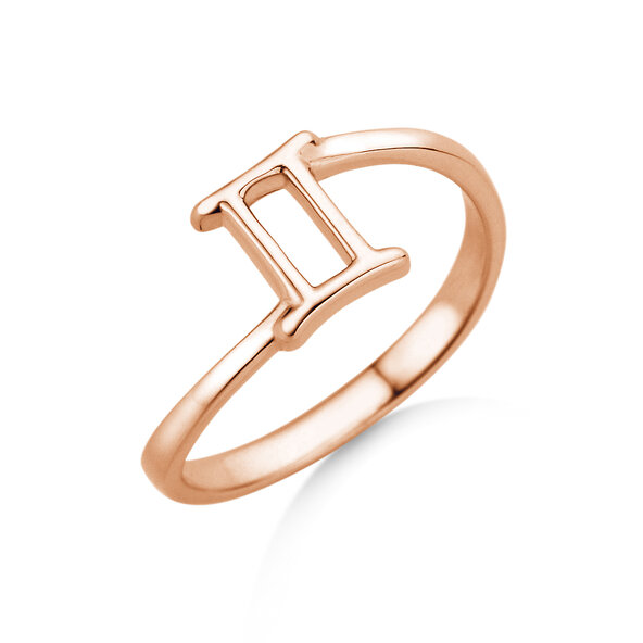 Sterrenbeeld ring Tweelingen in 18K roségoud
