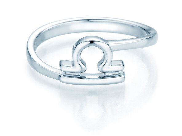 Sterrenbeeld ring Weegschaal in zilver 925/-