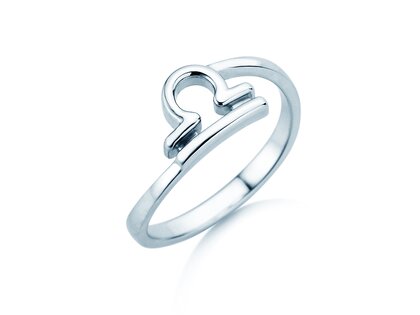 Sterrenbeeld ring Weegschaal in zilver 925/-