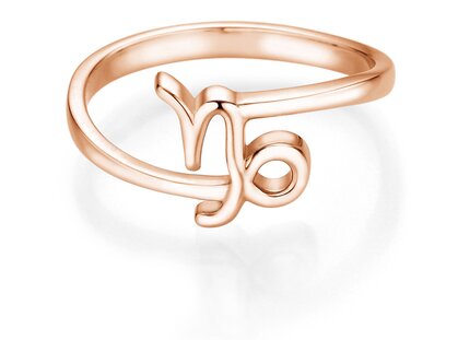 Sterrenbeeld ring Steenbok in 18K roségoud