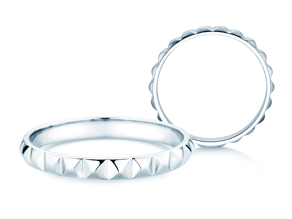 Verlovingsring Trinity in 14K witgoud gepolijst